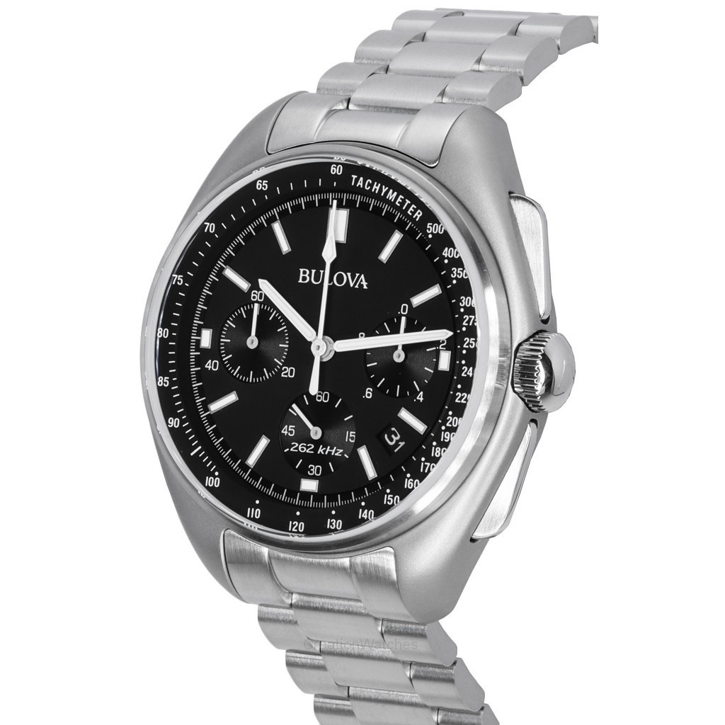 Bulova Lunar Pilot Chronograph Stainless Steel Black Dial Quartz B