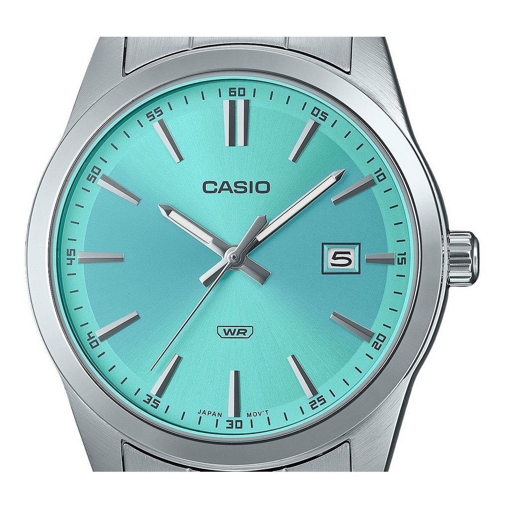 Casio Standard Analog Stainless Steel Mint Blue Dial Quartz Mtp Vd D