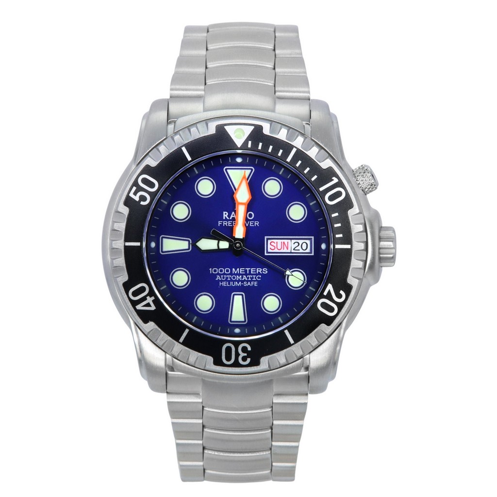 Relogio masculino Diver Free Helium-Safe 1000M Sapphire Automatic 1068HA96-34VA-BLU Relógio de homem