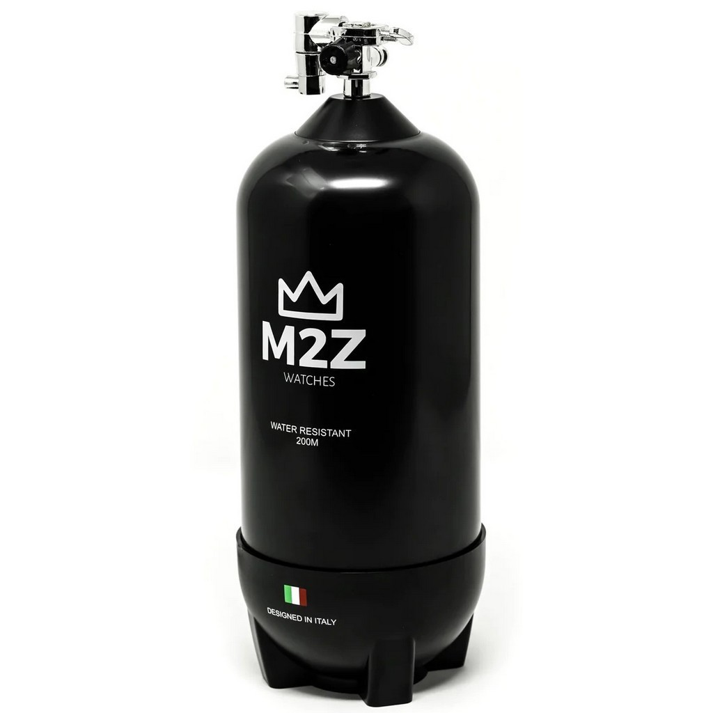 M2Z Diver 200 Sapphire Glass Red Strap Black Dial Automatic 200-005 200M Men's Watch