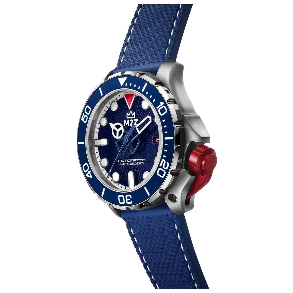 M2Z Diver 200 Sapphire Glass Blue Strap Blue Dial Automatic 200-007 200M Men's Watch