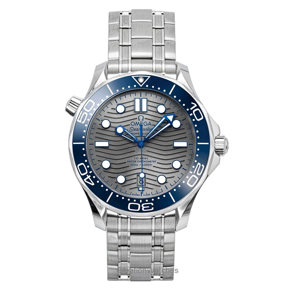 Omega Seamaster ステンレススチール Grey Dial 自動巻き ダイバーズ 210.30.42.20.06.001 300m防水 メンズ腕時計