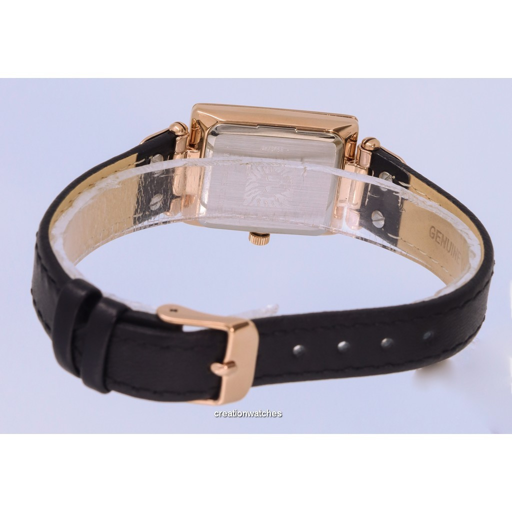 Anne Klein Classic Leather Black Dial Cuarzo 3752RGBK Reloj para mujer