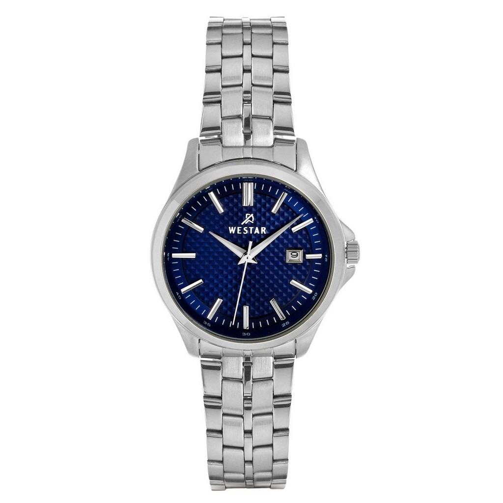 Westar Profile Stainless Steel Blue Dial Quartz 40202STN104 Women's Watch