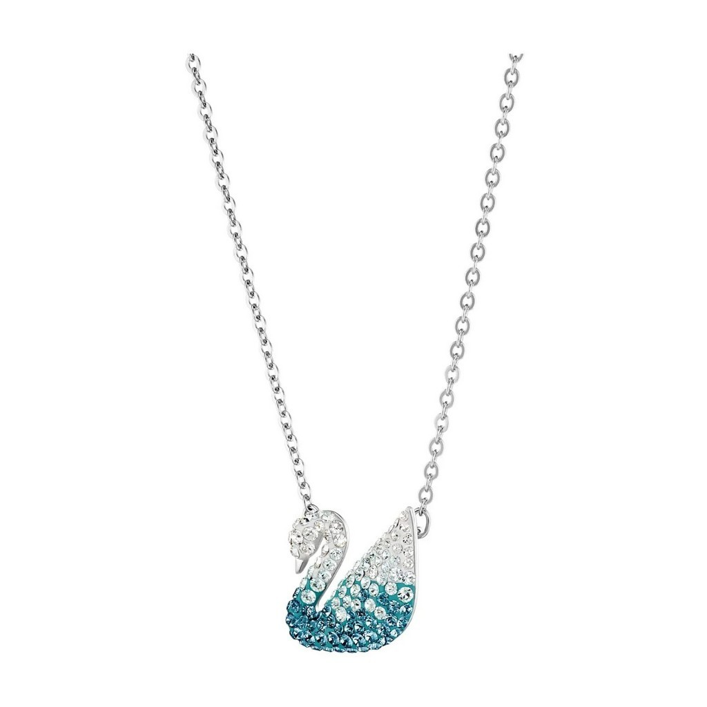 Buy Swarovski Crystal-Studded Reversible Swan Necklace | Black Color Women  | AJIO LUXE