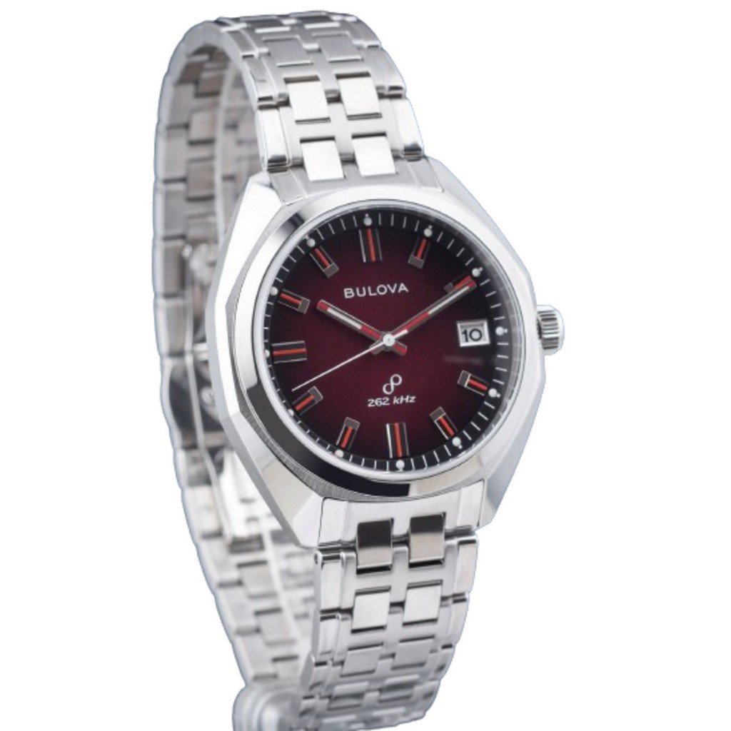 Bulova Classic Precisionist Jet Star Stainless Steel Red Dial Quartz 96B401 Mens Watch