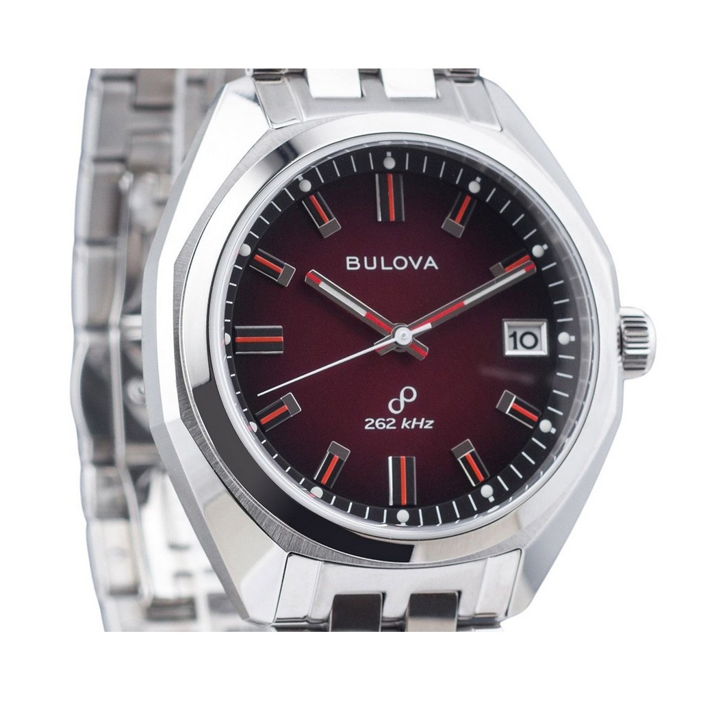Bulova Classic Precisionist Jet Star Stainless Steel Red Dial Quartz 96B401 Mens Watch