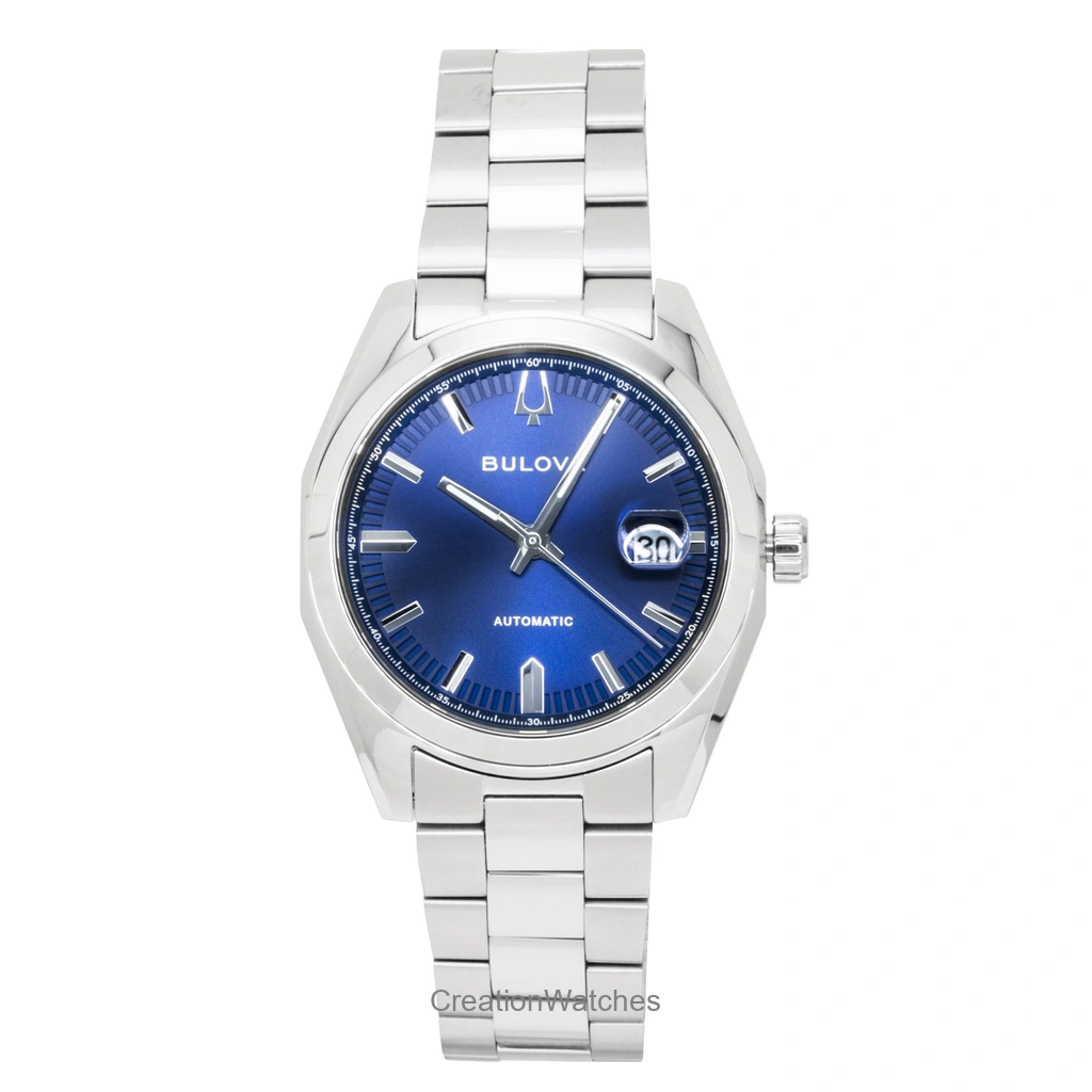 Bulova Surveyor ステンレススチール Blue 自動巻き 96B436 メンズ腕時計