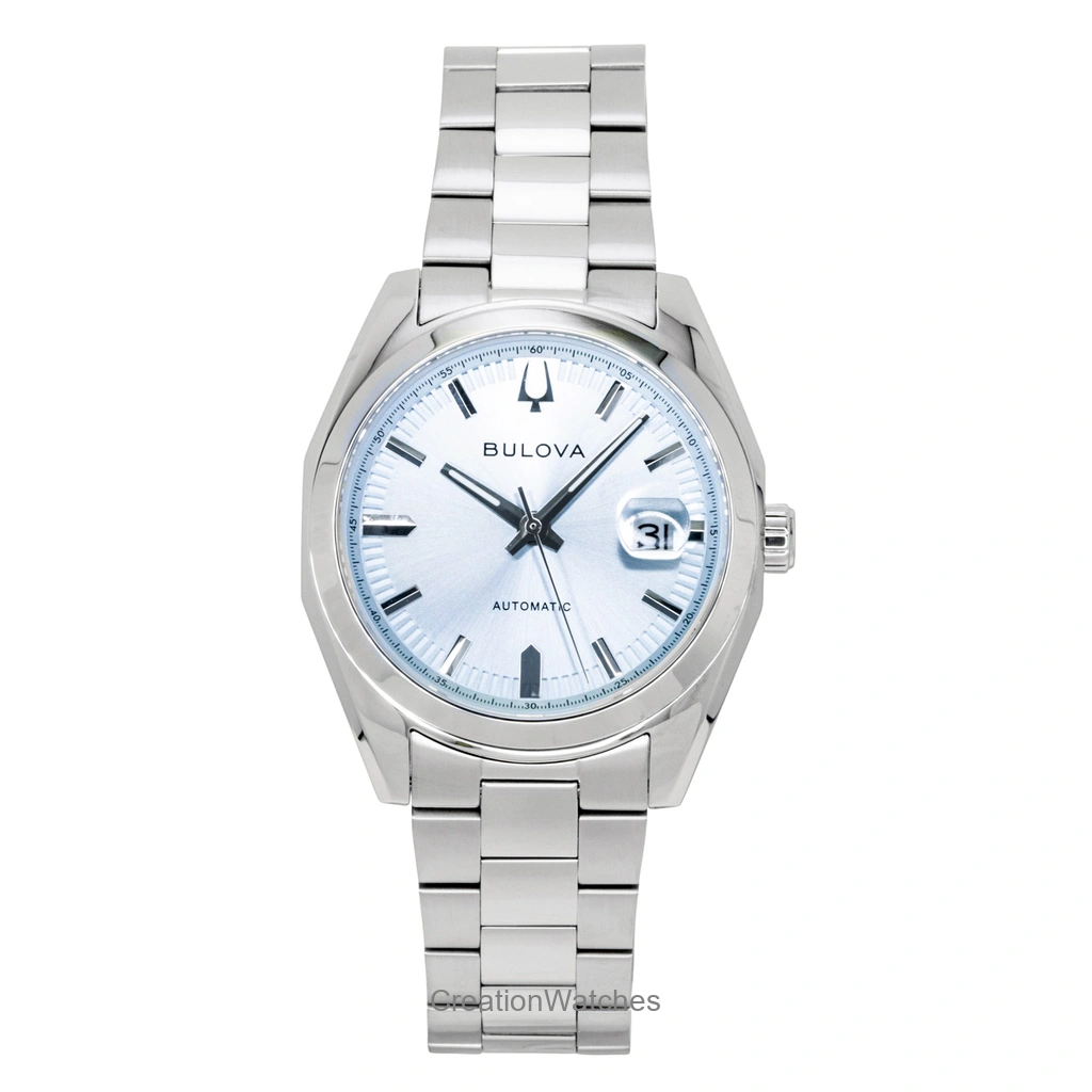 Bulova Surveyor ステンレススチール Light Blue 自動巻き 96B469 メンズ腕時計