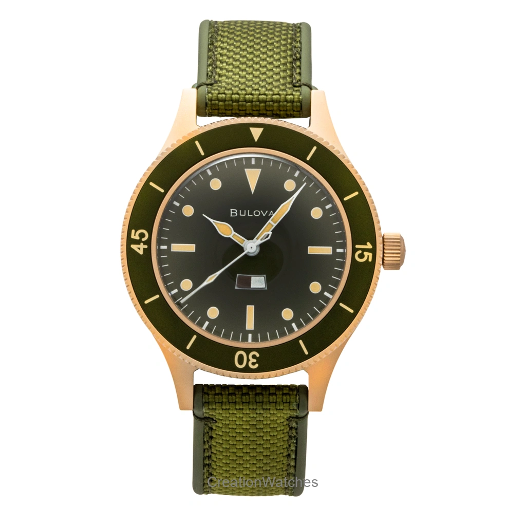 Bulova Mil Ships 150th Anniversary Special Edition 緑文字盤 自動巻き ダイバーズ 98A324 200m防水 メンズ腕時計