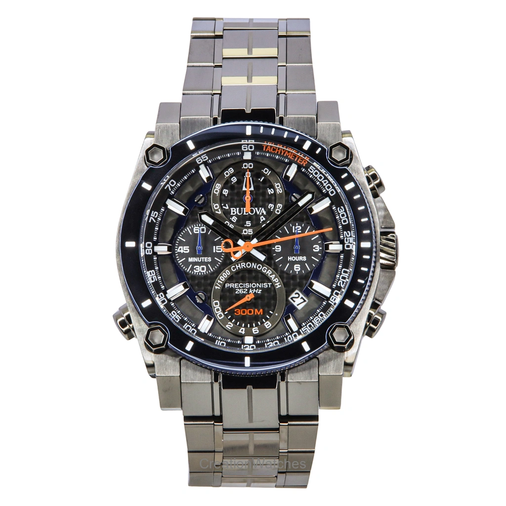 Bulova Icon Precisionist クロノグラフ ステンレススチール Grey Dial クォーツ ダイバーズ 98B343 300m防水 メンズ腕時計