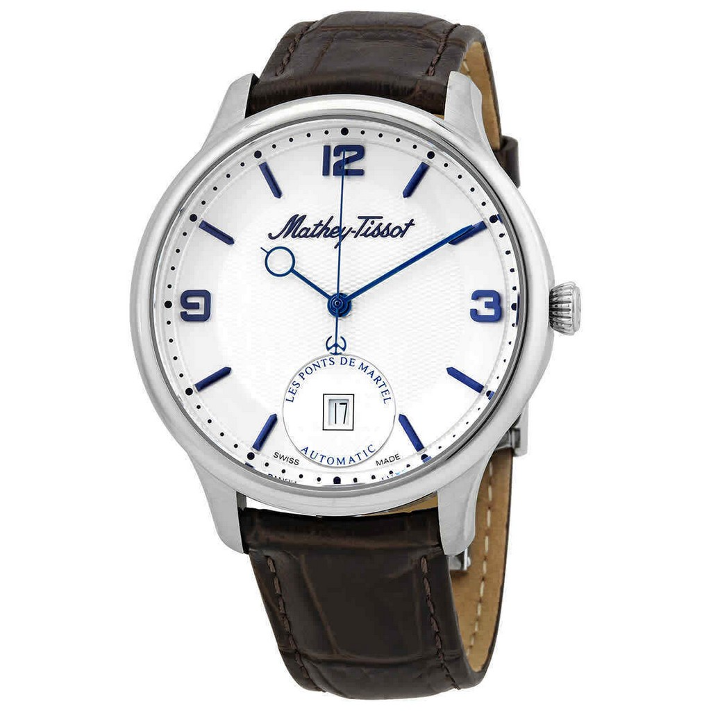 Mathey-Tissot Edmond 限定品 自動巻き 3D レザーベルト 白文字盤 AC1886AI メンズ腕時計