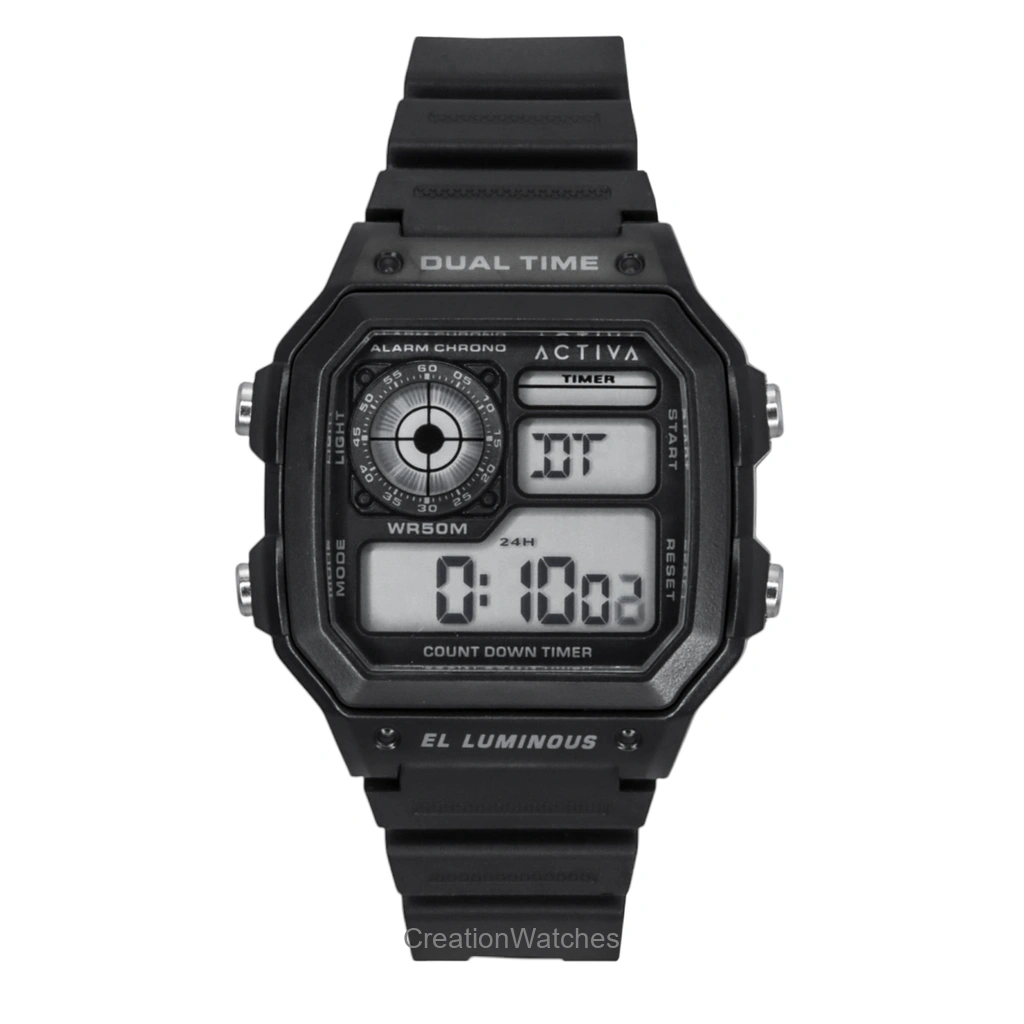 Invicta Activa デジタル Polyurethane Strap 黒文字盤 クォーツ ACW1299-001 メンズ腕時計