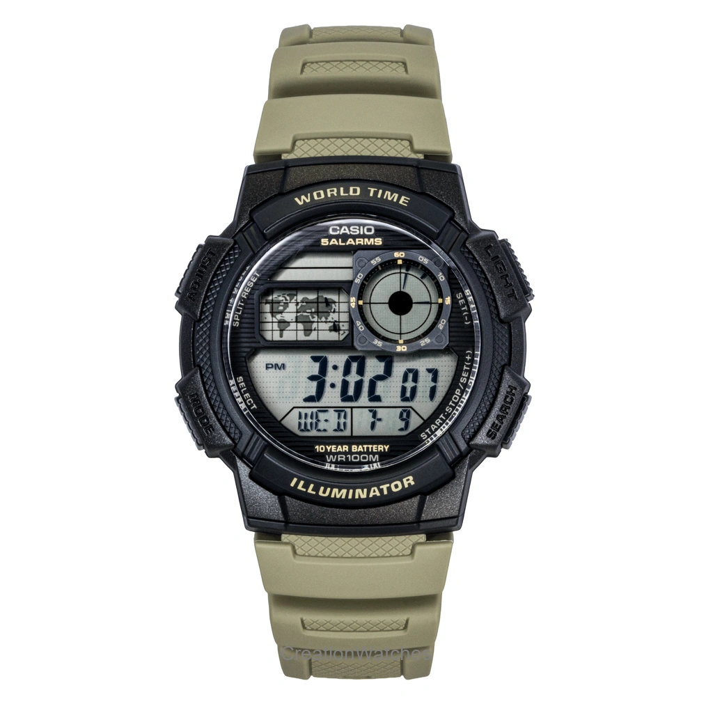 Casio Standard デジタル 樹脂ベルト クォーツ AE-1000W-5AV 100m防水 メンズ腕時計