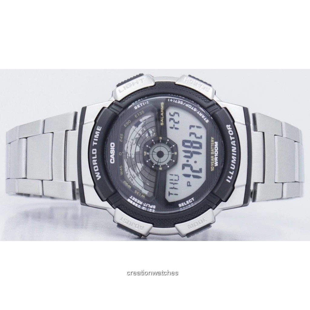 Casio Men's World Time Alarm Digital Sports Watch AE-1100WD-1AV AE1100WD