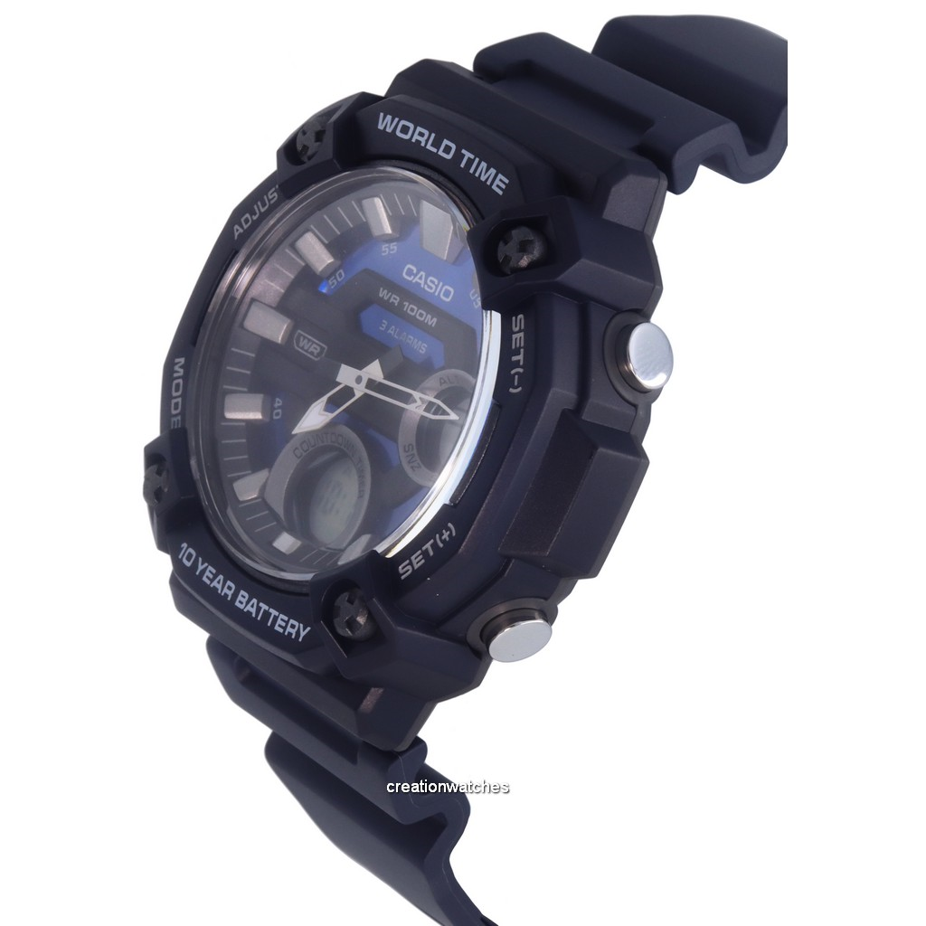 Relógio masculino Casio Sports analógico digital quartzo AEQ-120W-2A AEQ120W-2 100M