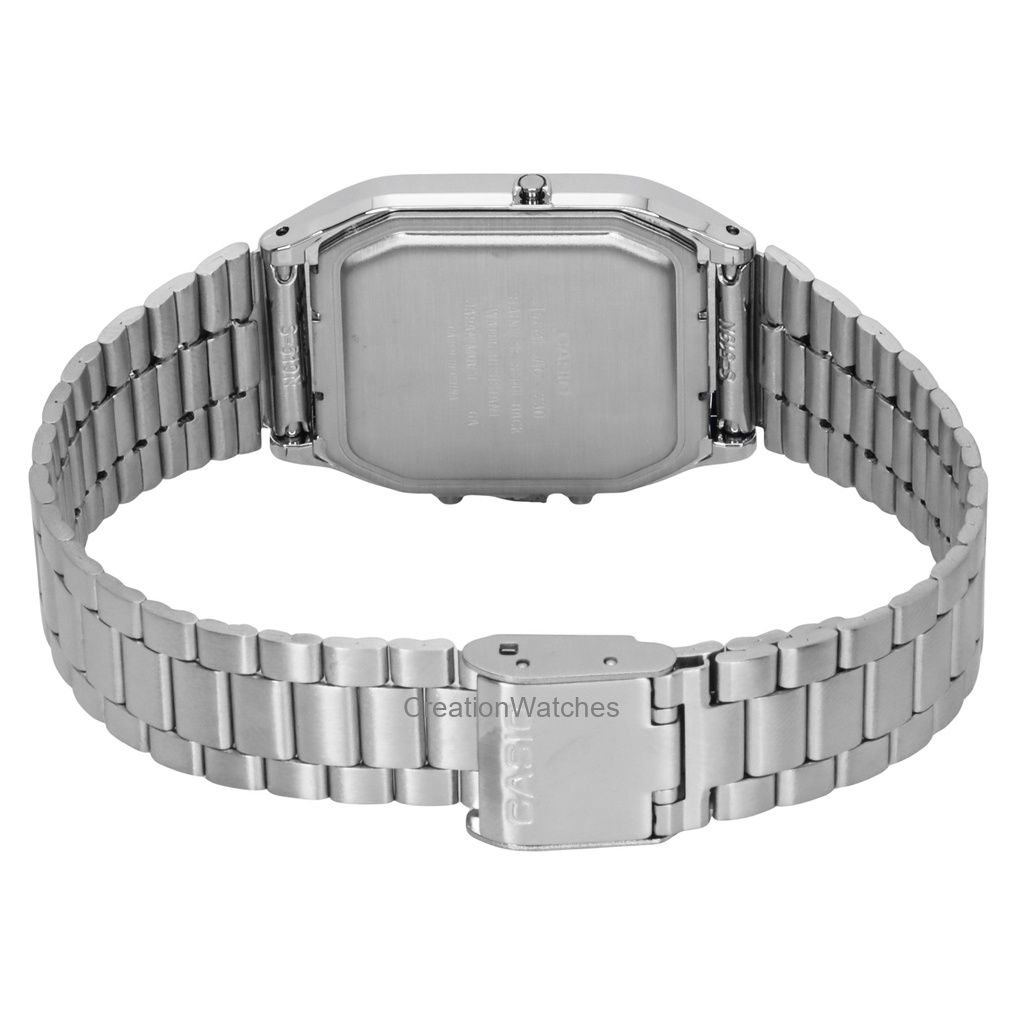 Casio Vintage Analog Digital Green Dial Dual Time Quartz AQ-230A-3AMQY Unisex Watch