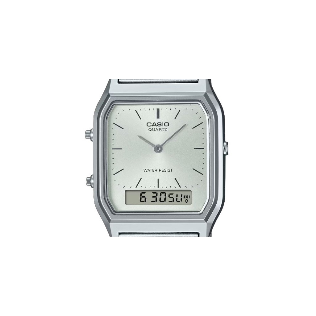 Casio Vintage Analog Digital White Dial Quartz AQ-230A-7A Womens Watch