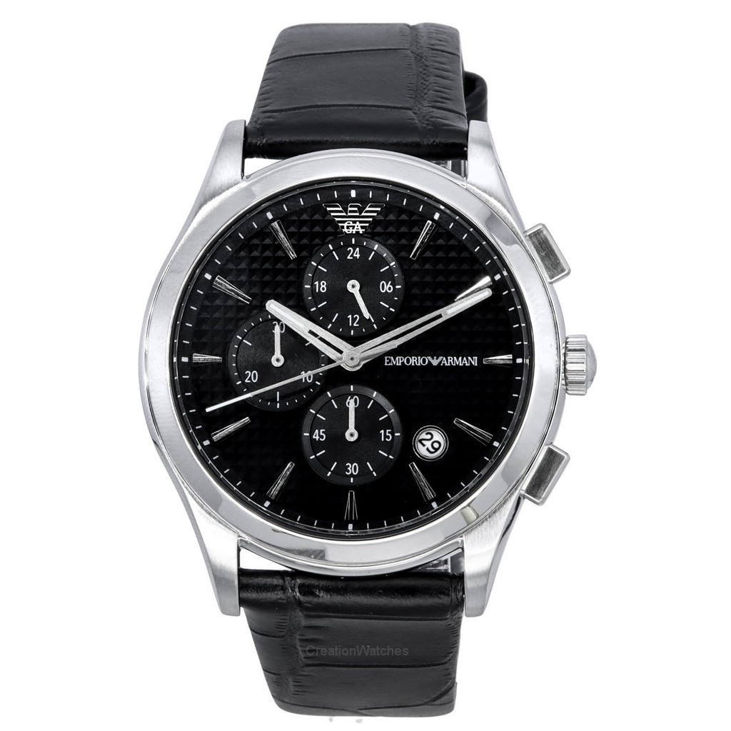Emporio Armani Paolo Chronograph Кварцевые мужские часы с черным  циферблатом AR11530