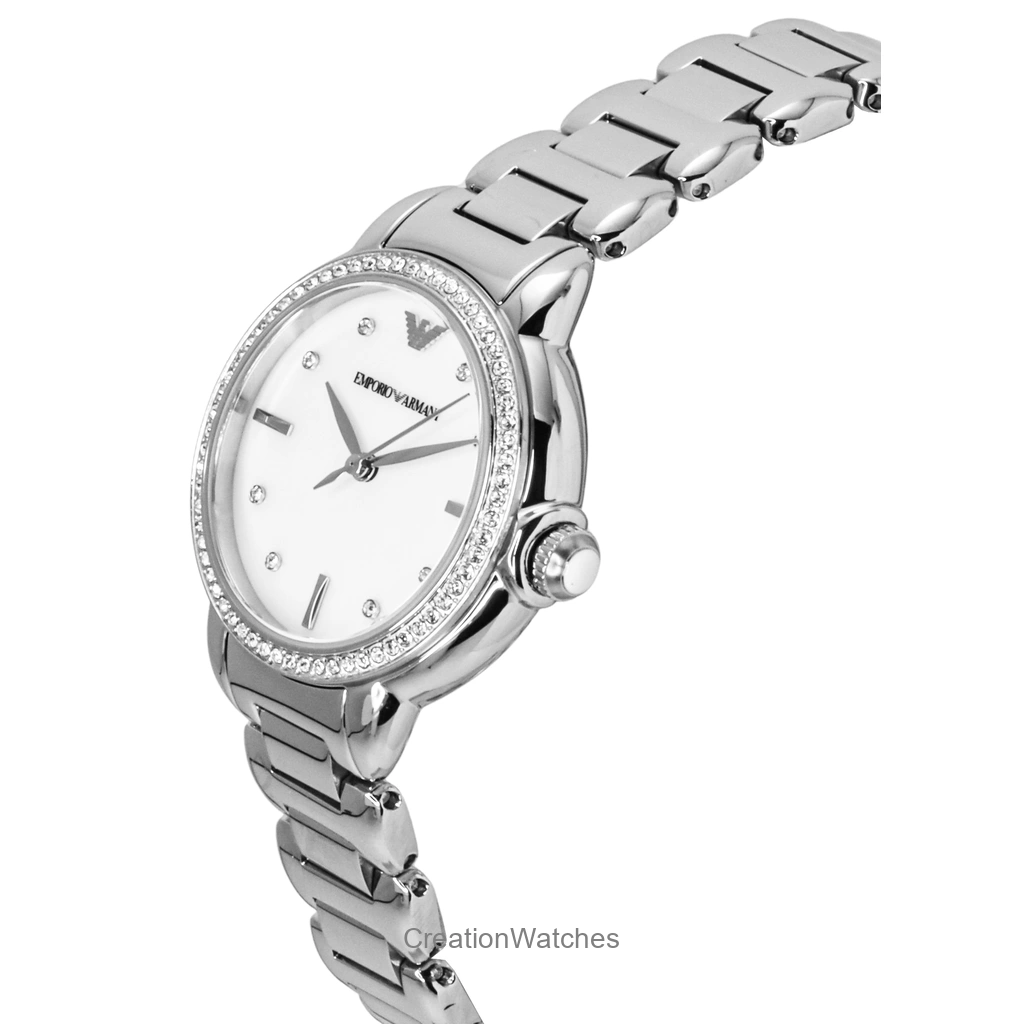 Emporio Armani Stainless Steel Mother Of Pearl Dial Quartz  display picture 1