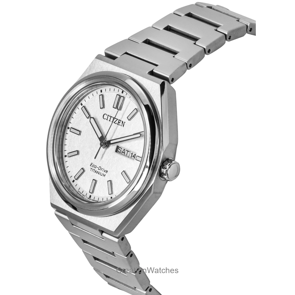 Citizen Zenshin Super Titanium White Dial Eco-Drive AW0130-85A