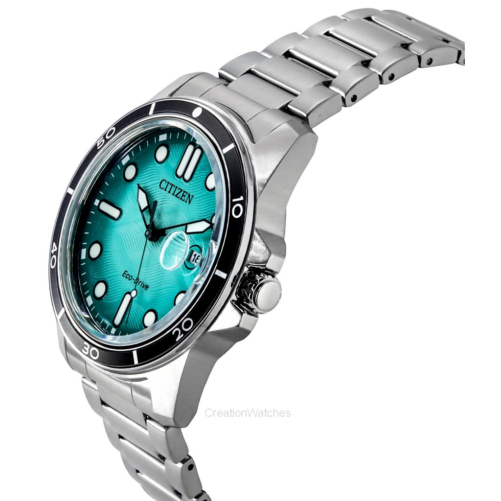 Citizen Marine Eco-Drive Turquoise Dial AW1816-89L 100M Men's Watch