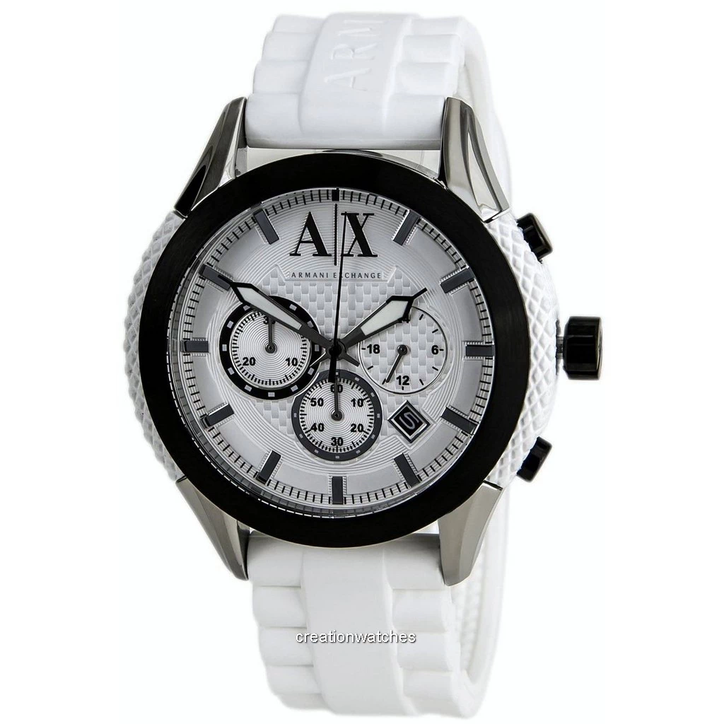 アルマーニエクスチェンジクロノグラフホワイトダイヤルAX1225メンズ腕時計