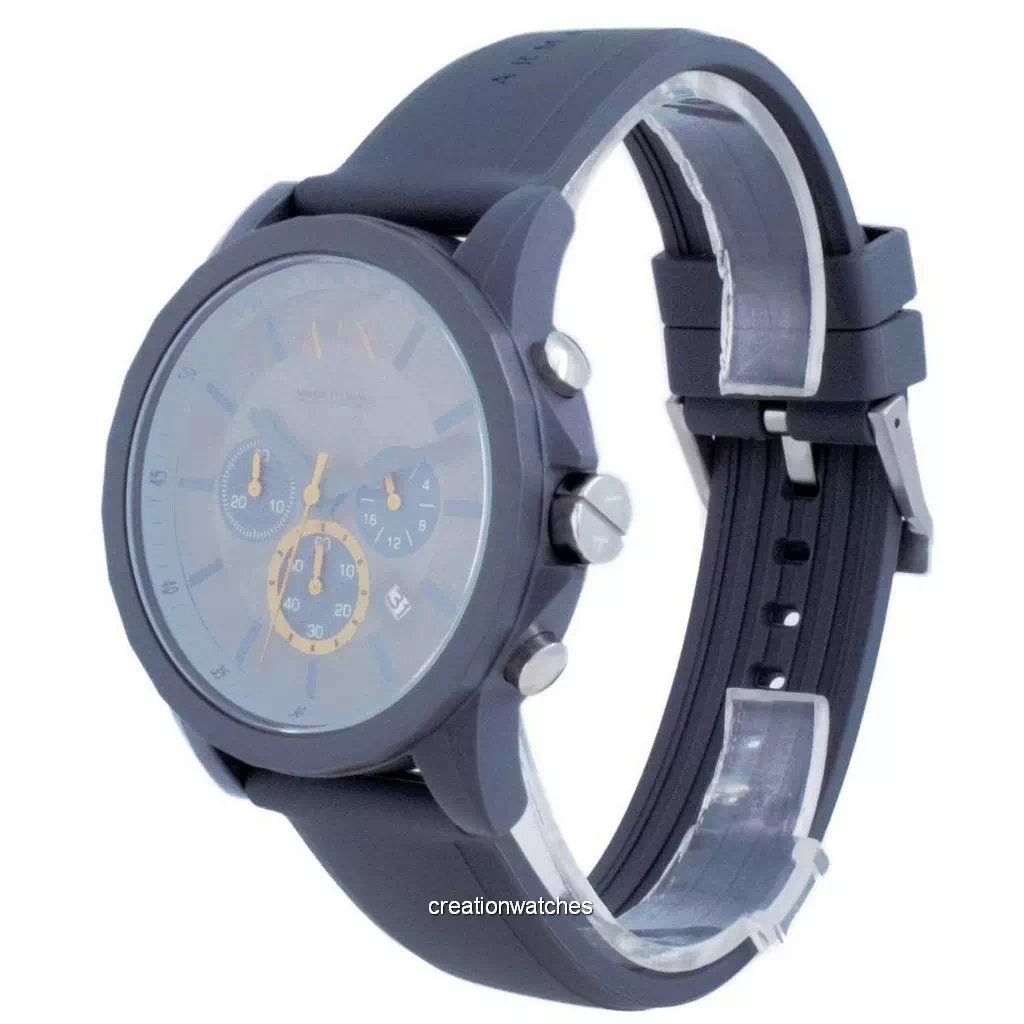 Chronograph Watch Quartz Silicone AX7123 Men\'s Exchange Armani
