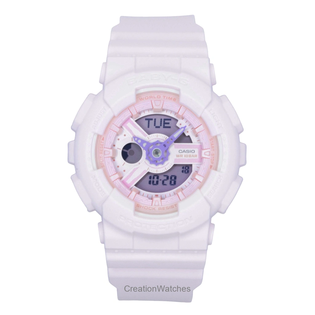 Casio Baby-G アナログデジタル 樹脂ベルト Pink Dial クォーツ BA-110AH-4A 100m防水 レディース腕時計