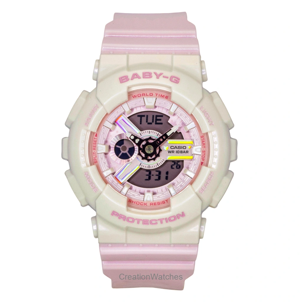 Casio Baby-G アナログデジタル 樹脂ベルト Pink Dial クォーツ BA-110PD-4A 100m防水 レディース腕時計