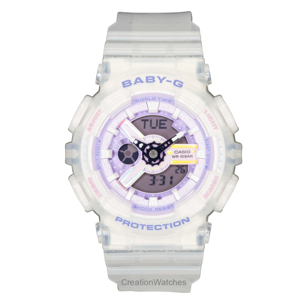 Casio Baby-G アナログデジタル 樹脂ベルト Purple Dial クォーツ BA-110PS-7A 100m防水 レディース腕時計