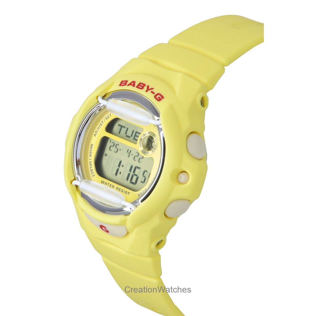 Casio Baby-G Digital Yellow Resin Strap Quartz BG-169CH-9 200M Women's Watch