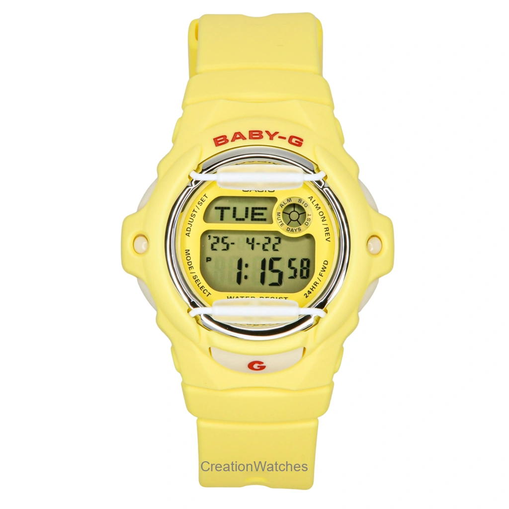 Casio Baby-G デジタル Yellow 樹脂ベルト クォーツ BG-169CH-9 200m防水 レディース腕時計