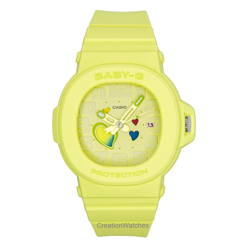 Casio Baby-G アナログ Playful Hearts Series 緑文字盤 クォーツ BGA-10-3A 100m防水 レディース腕時計