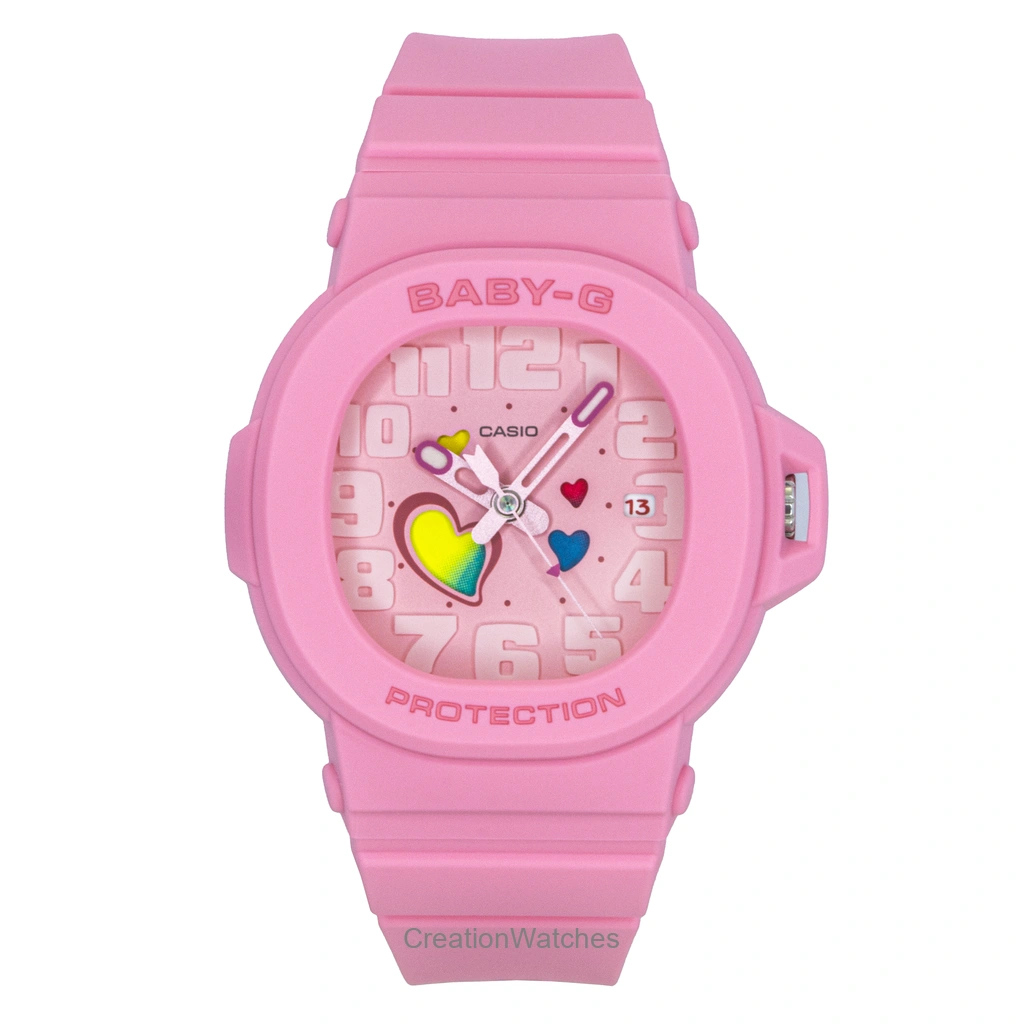 Casio Baby-G アナログ Playful Hearts Series Pink Dial クォーツ BGA-10-4A 100m防水 レディース腕時計