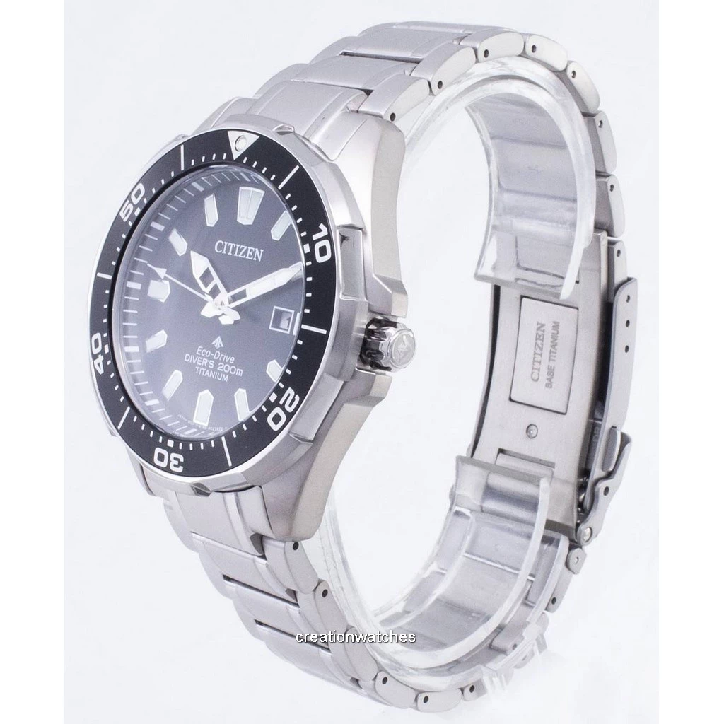 Citizen Orologio Uomo BN0200-81E - Eco-Drive, Subacqueo 20 Bar, Cassa In Super Titanio 45 Mm, Quadrante Nero