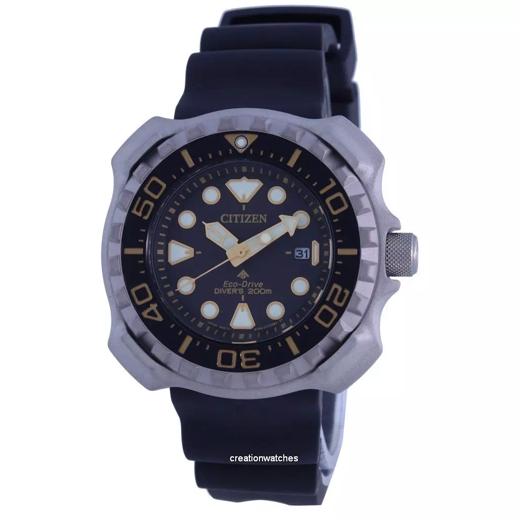 Citizen Promaster Marine Black dial Eco-Drive Diver's BN0220-16E 200M นาฬิกาผู้ชาย