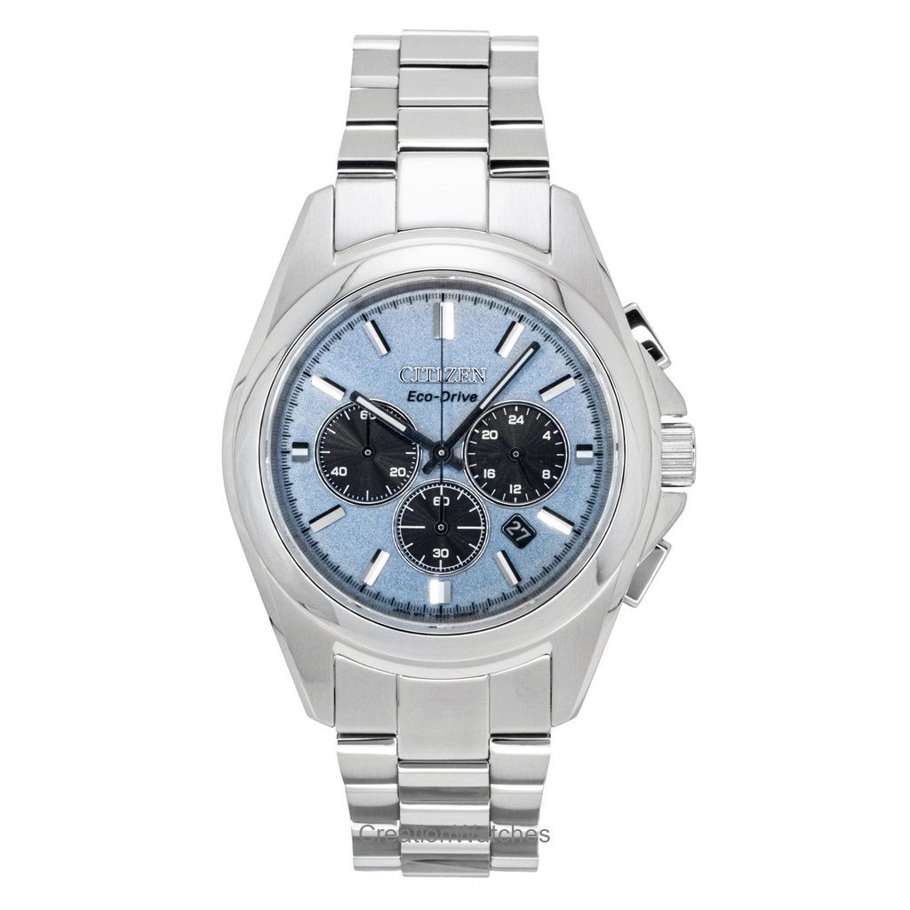 Citizen Sport Luxury クロノグラフ ステンレススチール Light 青文字盤 エコ・ドライブ CA4680-55L 100m防水 メンズ腕時計