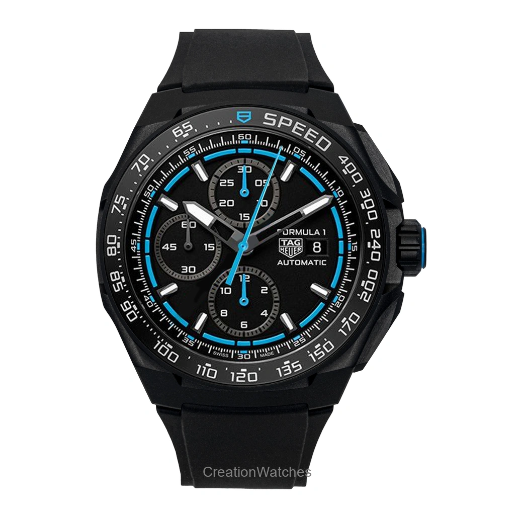 Tag Heuer Formula 1 クロノグラフ Rubber Strap 黒文字盤 自動巻き ダイバーズ CBZ2084.FT8097 200m防水 メンズ腕時計