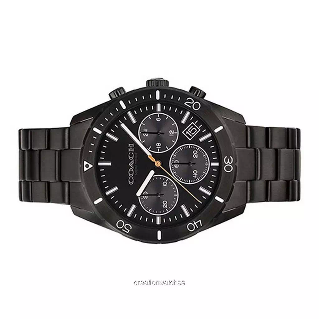 Coach Thompson Black Dial Stainless Steel Chronograph Quartz