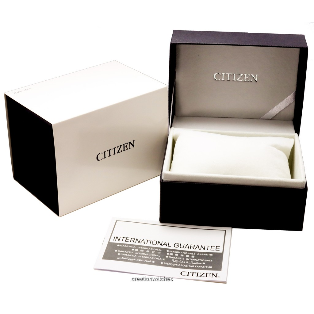 Citizen Eco-Drive Chronograph Stainless Steel Black Dial AT2540-57E Mens Watch