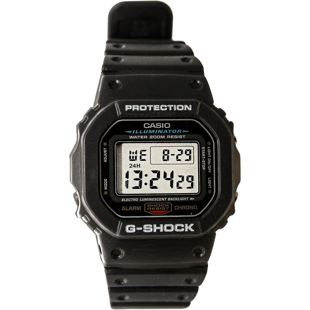 Relógio de Alarme Chrono DW-5600E-1V DW5600E-1V Casio G-Shock Iluminador