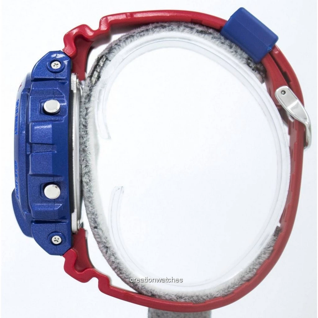 カシオGショックブルーとレッドシリーズデジタルDW-6900AC-2 DW6900AC-2メンズ腕時計