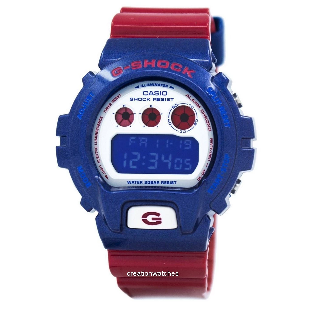 Casio G-Shock Blue And Red Series Digital DW-6900AC-2 DW6900AC-2 Mens Watch