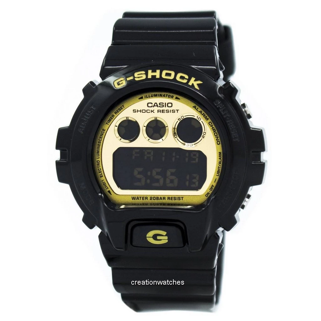 Casio G Shock Illuminator Black Gold DW 6900CB 1 Men s Watch