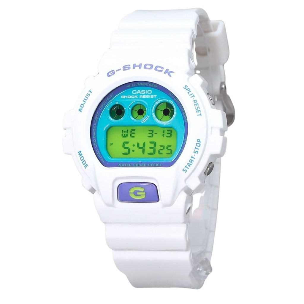 Casio G Shock Digital White Bio Based Resin Quartz DW 6900RCS 7 200M Men s Watch