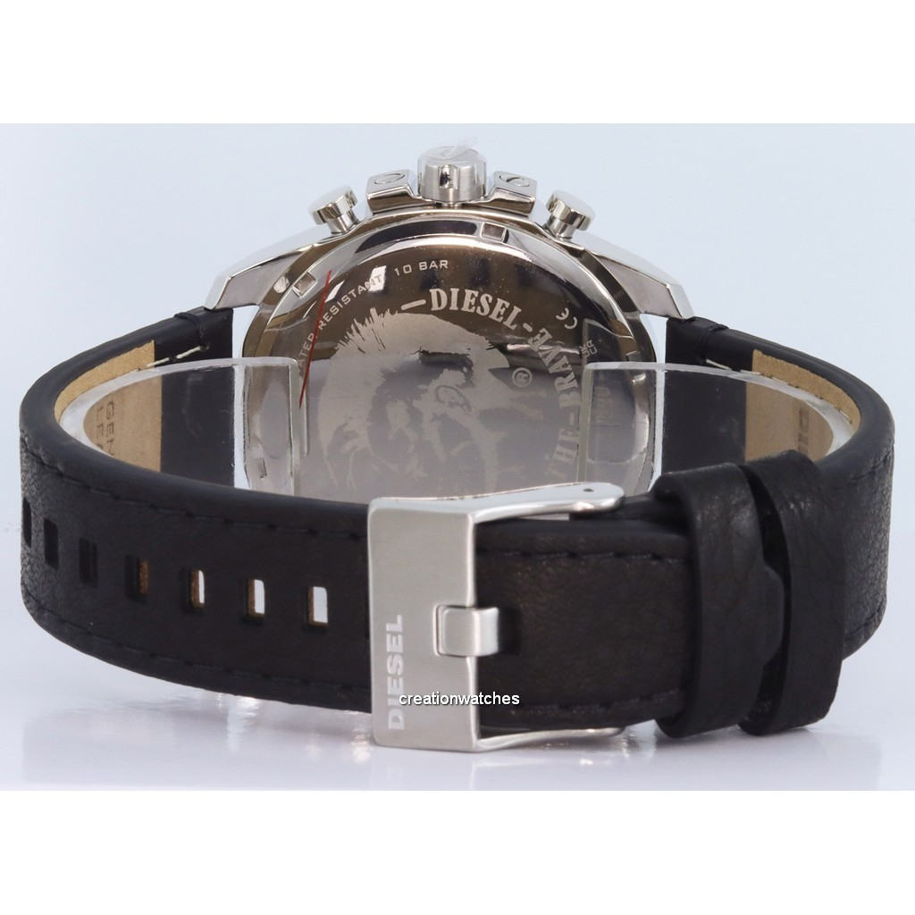 Quartz Chief Baby 100M Black Diesel Chronograph Men\'s DZ4592 Dial Watch
