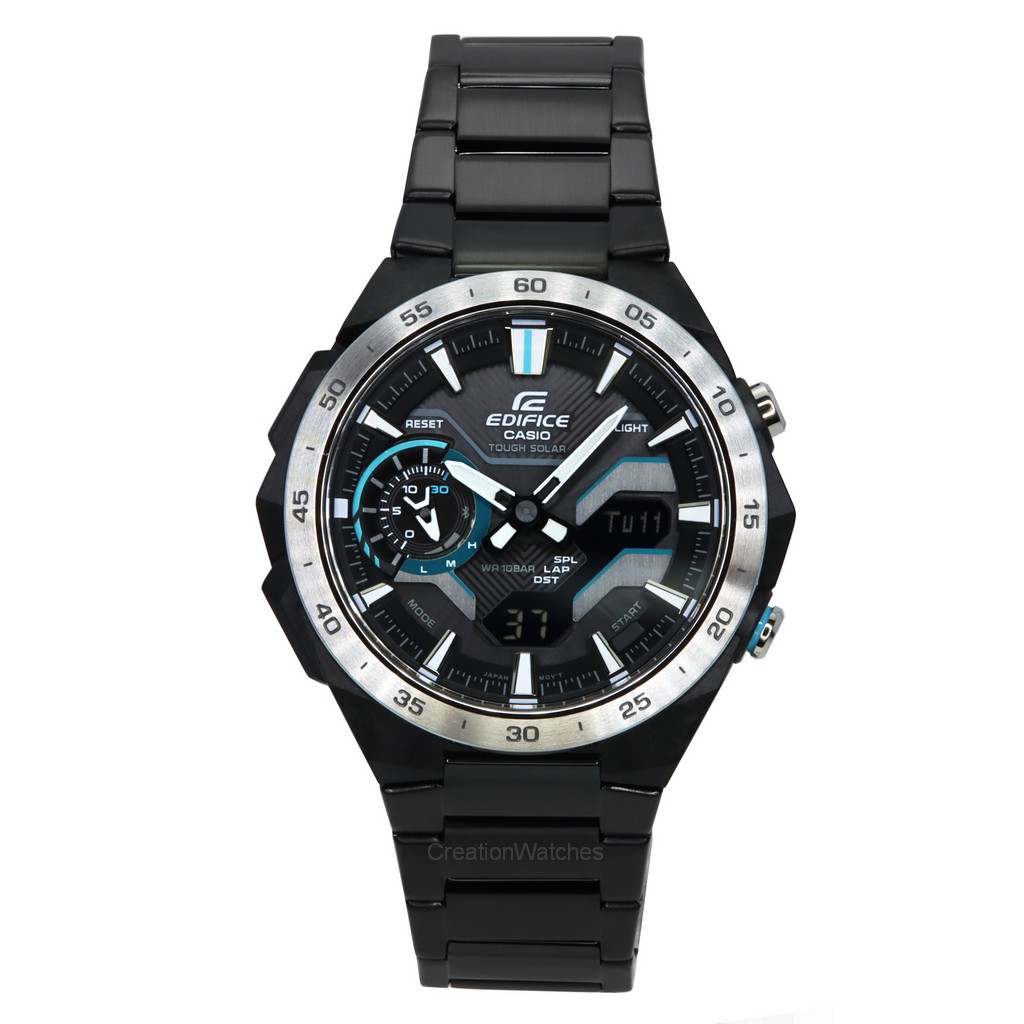 Casio Edifice Windflow アナログデジタル スマホリンク 黒文字盤 ソーラー ECB-2200DD-1A 100m防水 メンズ腕時計