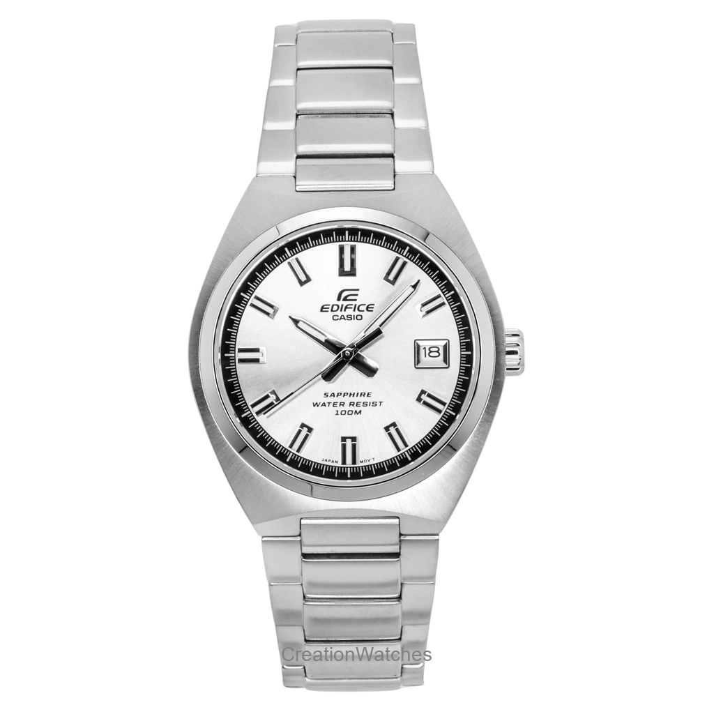 Casio Edifice アナログ ステンレススチール Silver Dial クォーツ EFB-109D-7AV 100m防水 メンズ腕時計
