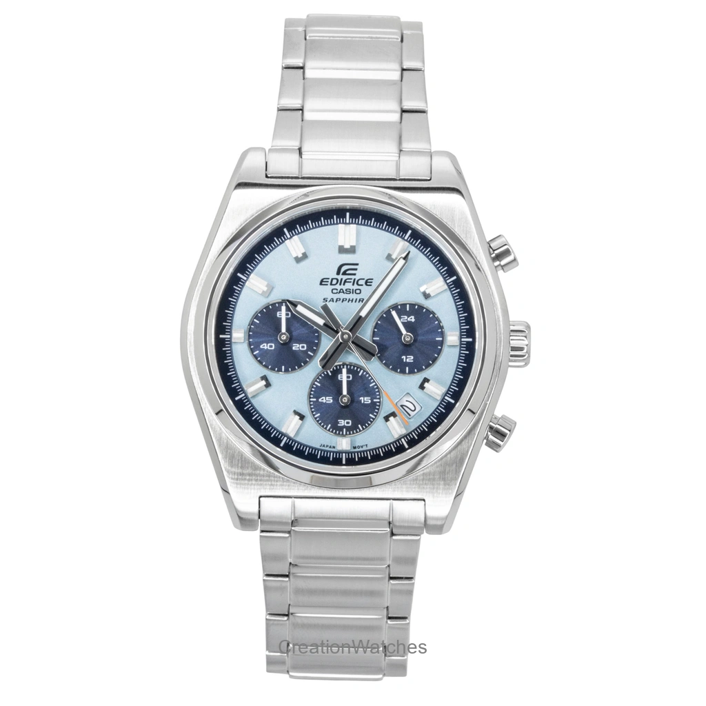 Casio Edifice アナログ Standard クロノグラフ ステンレススチール 青文字盤 クォーツ EFB-730D-2BV 100m防水 メンズ腕時計
